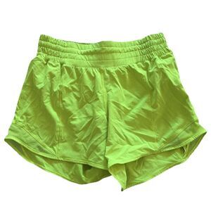 Lululemon Shorts Hotty Hot High-Rise Short Womens 4 Tall Yellow Body: Reflective